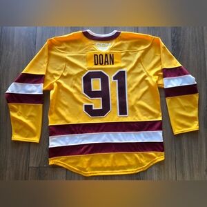 Josh Doan #91 ASU Buffalo Sabres Coyotes Utah CCM Gold Alternate Jersey NEW Lrg